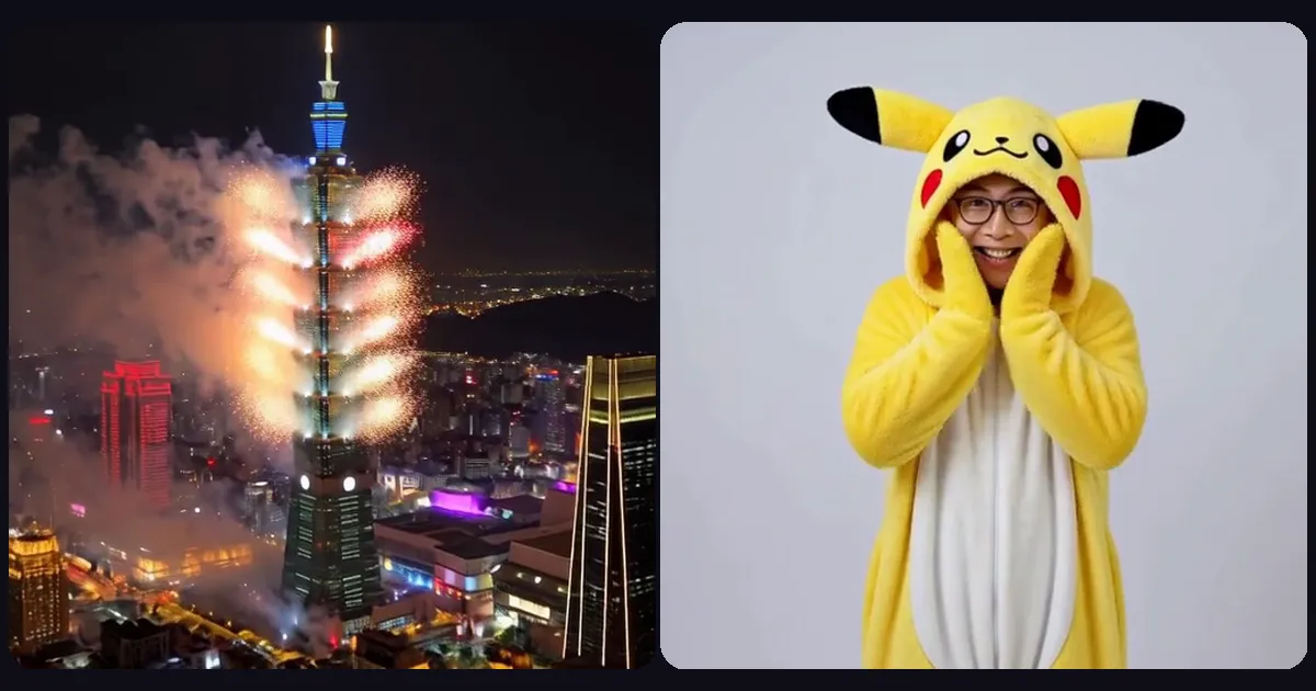 Locally generated videos: Taipei 101 fireworks and a Pikachu cosplay clip