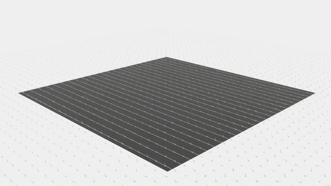 4096 CartPole environments running in parallel on NVIDIA H200 — bird's eye view