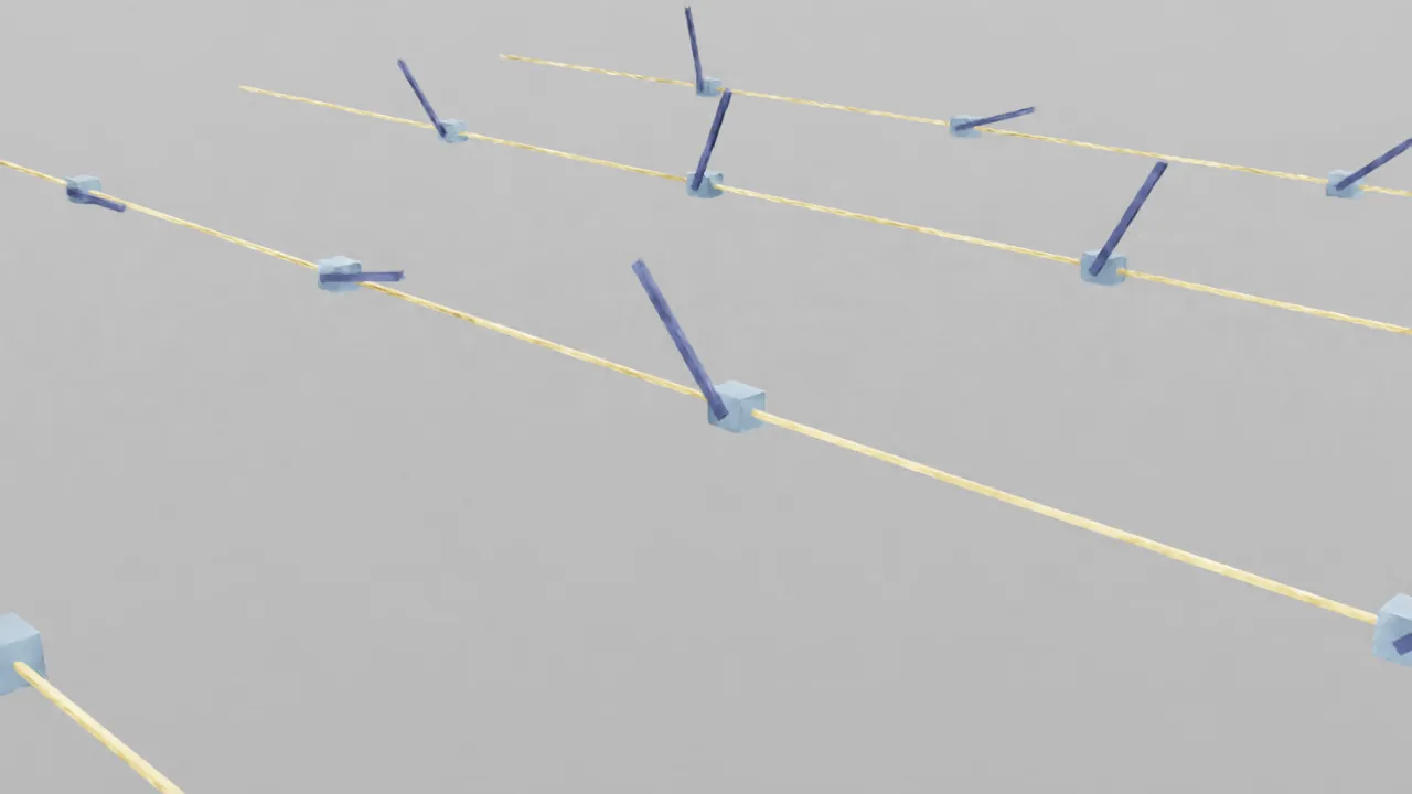 4096 CartPole environments close-up