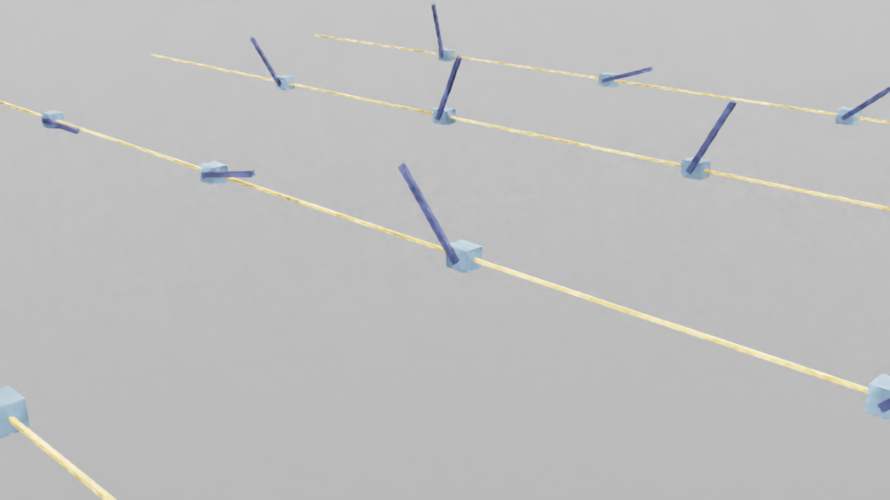 4096 CartPole environments close-up