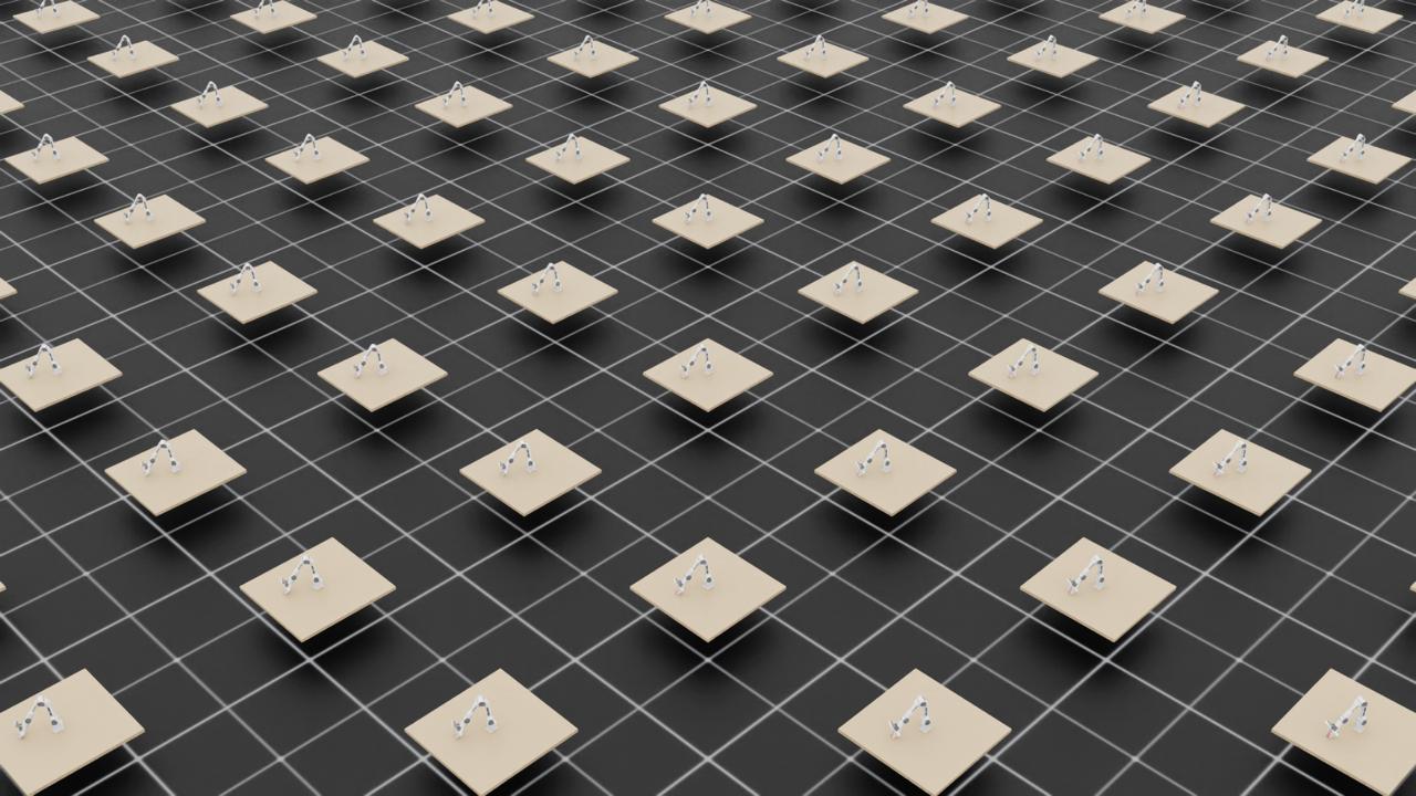 PiPER training grid overview with thousands of environments