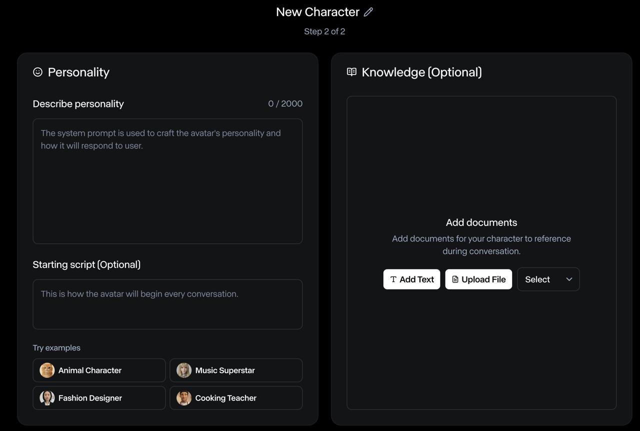 Runway 角色建立 — 第二步：個性與知識庫